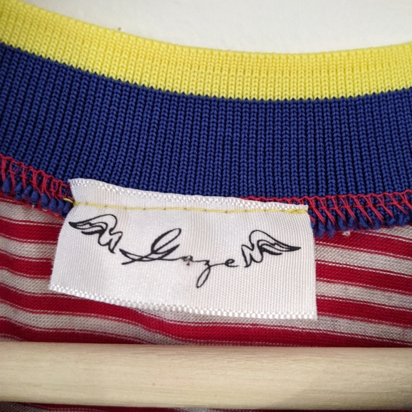 70's Inspired Classic Red & White Striped T - Picture 2 of 4